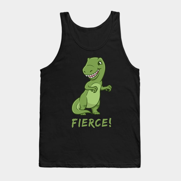 Fierce Dinosaur Tank Top by Fit-tees